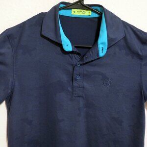 G/Fore Shirt Mens Small Short Sleeve Golf Polo Dark Blue
